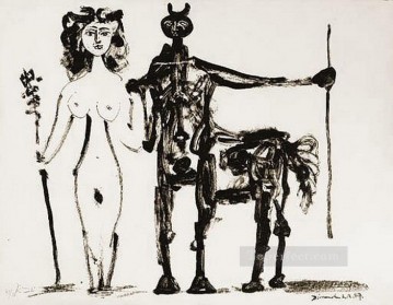  centaur - Centaur and Bacchante 1947 cubism Pablo Picasso